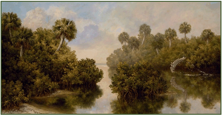 From oil painting: Tarpon Pass